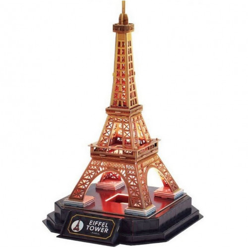 CubicFun - Puzzle 3D Eiffelova věž s LED světlem