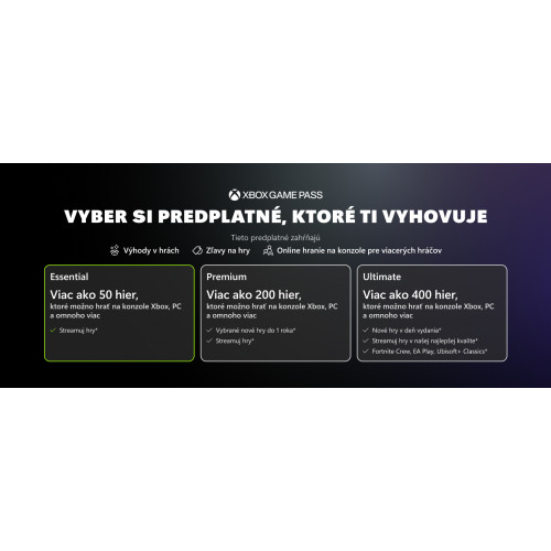 Game Pass Essential na 1 mesiac