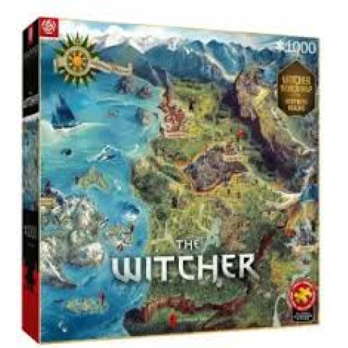 Gaming Puzzle: The Witcher (Wiedźmin) The Northern Realms Map 1000