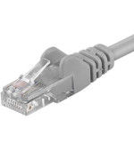Patch kabel UTP RJ45-RJ45 level CAT6, 0.1m, šedá