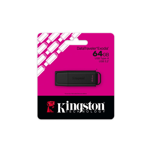 Kingston DataTraveler Exodia/64GB/USB 3.2/USB-A/Černá