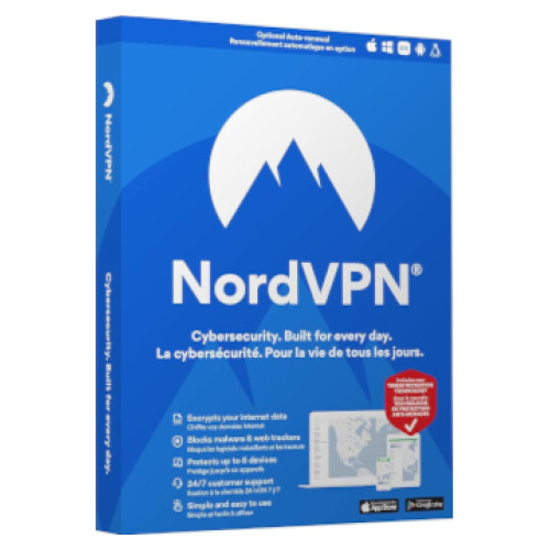 NordVPN Standard - 1 ročná VPN a Kyberzabezpečenie pre 10 zariadení