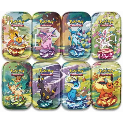 Pokémon TCG: Scarlet & Violet Prismatic Evolutions Mini Tin Display