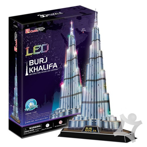 CubicFun - Puzzle 3D Burj Khalifa s LED světlem