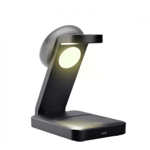 Viro 3-in-1 Wireless Magnetic Charge Stand - Black