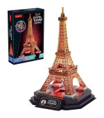 CubicFun - Puzzle 3D Eiffelova věž s LED světlem