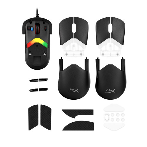 HP HyperX Pulsefire Saga/Herní/Optická/Pro praváky/26 000 DPI/Drátové USB-A/Černá