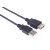 USB 2.0 kabel prodlužovací, A-A, 1m černá