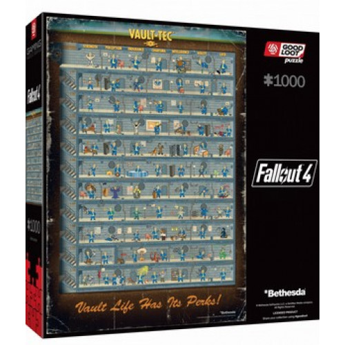Gaming Puzzle: Fallout 4 Perk Poster Puzzles 1000