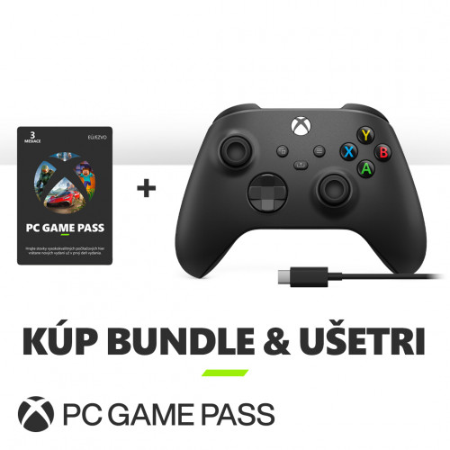 Microsoft Xbox Wireless Controller N7-00002 (+USB C kabel) + PC Gamepass 3 mes bundle