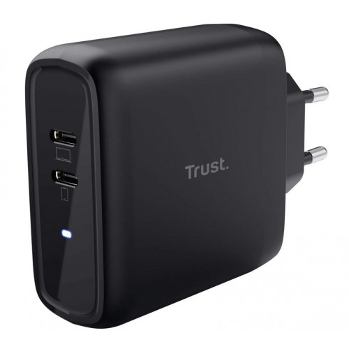 TRUST MAXO 65W 2P USB-C CHARGER BLK