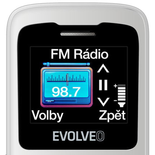 EVOLVEO EasyPhone ID, mobilní telefon pro seniory, bílá