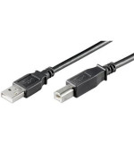PremiumCord Kabel USB 2.0, A-B, 3m, černý