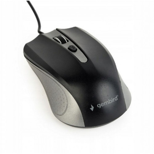 Gembird MUS-4B-01-GB/Cestovní/Optická/1 200 DPI/Drátová USB/Černá-stříbrná