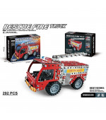 Kovová stavebnica Hasičské auto 292 dielikov