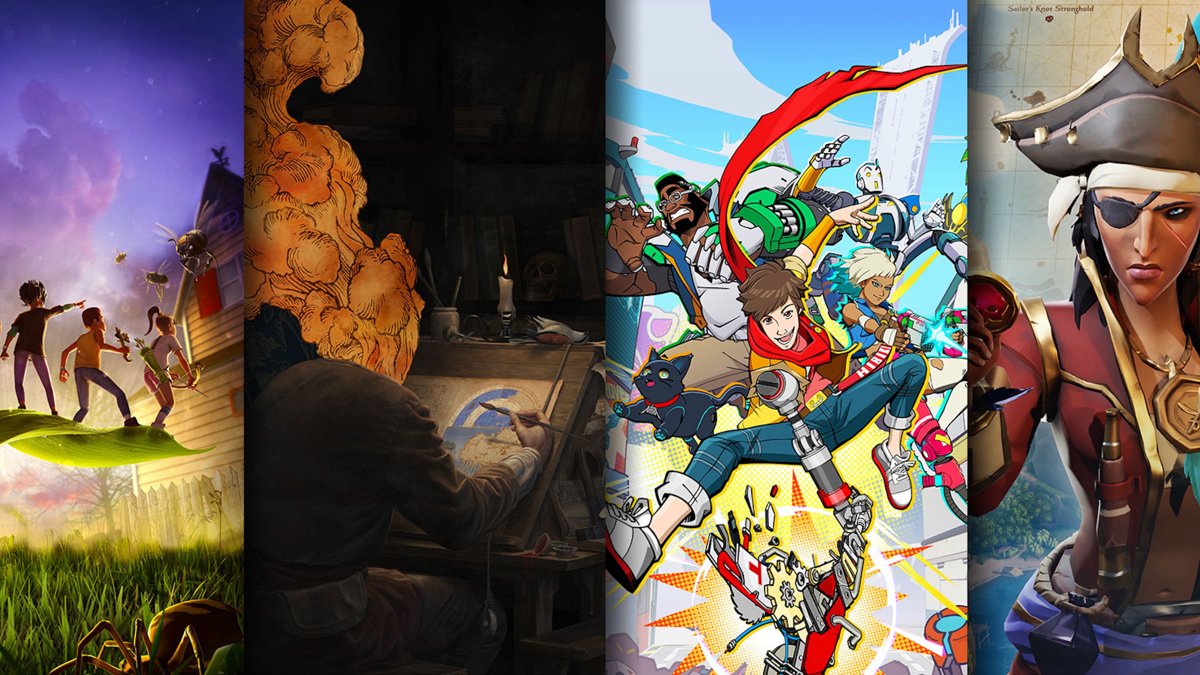 Hi-Fi Rush, Grounded, Pentiment a Sea of Thieves mieria na PlayStation a Switch