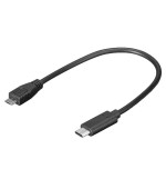 PremiumCord adaptér USB-C - microUSB 2.0, 0,2m