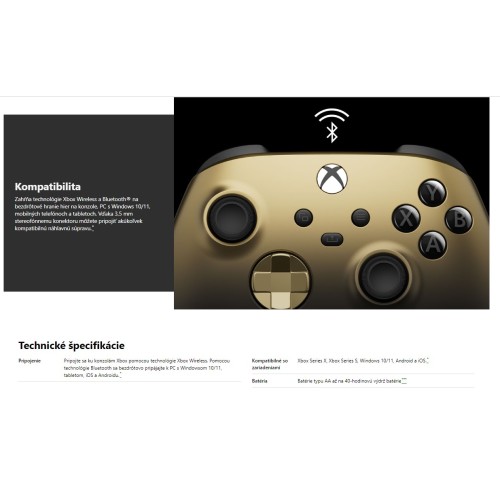 Microsoft Xbox Wireless Controller Gold Shadow special edition