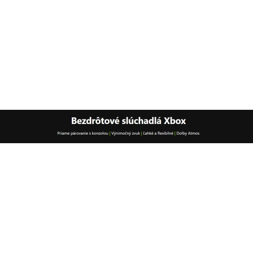 XBOX Wireless Headset - použitý!